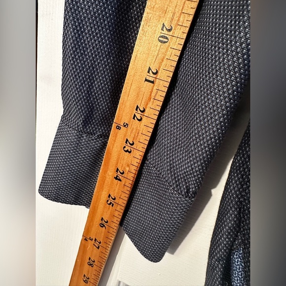 TED BAKER Endurance 16.5 34/35 Blue Flip Contrast Cuff Spread Collar 100% Cotton - Picture 6 of 10